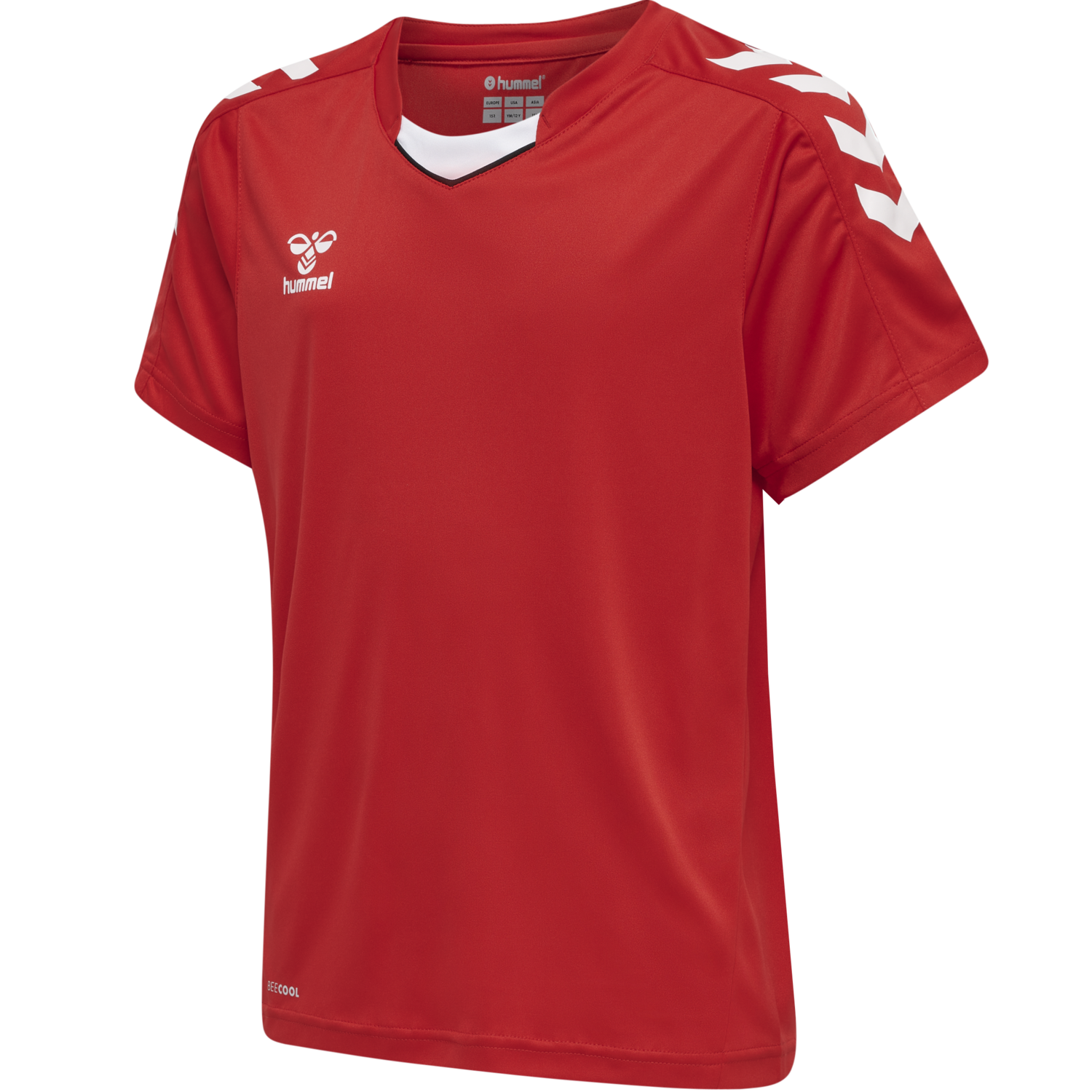 hmlCORE XK POLY JERSEY S/S KIDS, TRUE RED, packshot