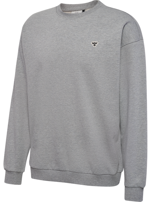 hmlLOOSE CREWNECK BEE, GREY MELANGE hmlLOOSE CREWNECK BEE, GREY MELANGE, packshot