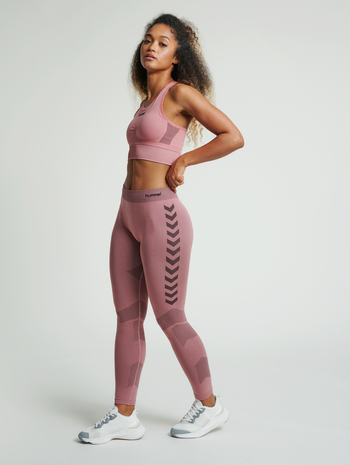 HUMMEL FIRST SEAMLESS TR TIGHTS W, DUSTY ROSE, model