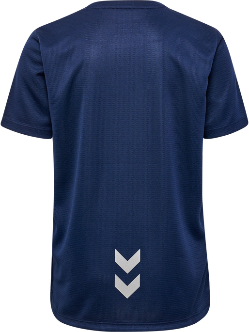 hmlRUN JERSEY S/S KIDS, BLACK IRIS, packshot