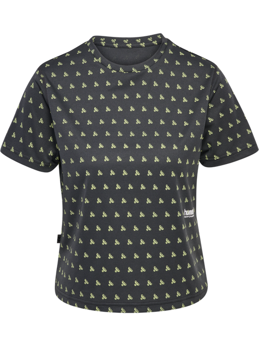 hmlPULSE AOP WORKOUT W T-SHIRT S/S, BLACKENED PEARL hmlPULSE AOP WORKOUT W T-SHIRT S/S, BLACKENED PEARL, packshot