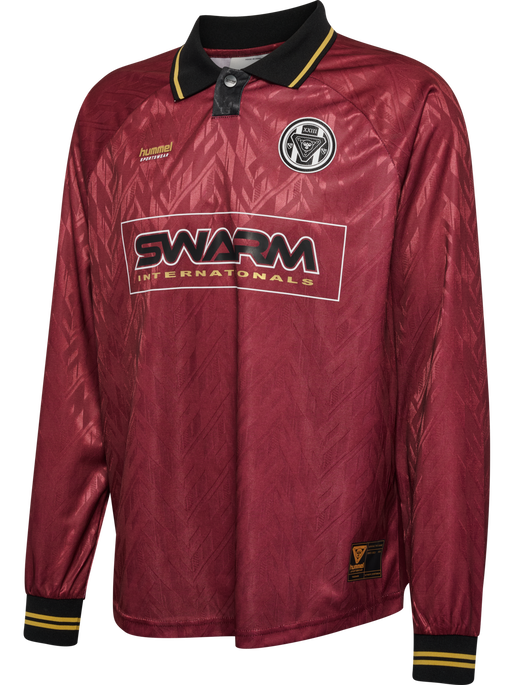 hmlLOOSE BAY SOCCER JERSEY L/S, SYRAH hmlLOOSE BAY SOCCER JERSEY L/S, SYRAH, packshot