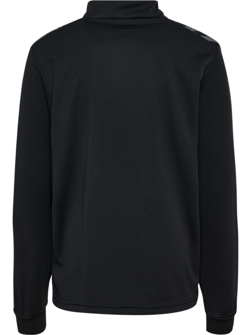 hmlAUTHENTIC HALF ZIP SWEAT KIDS, BLACK, packshot