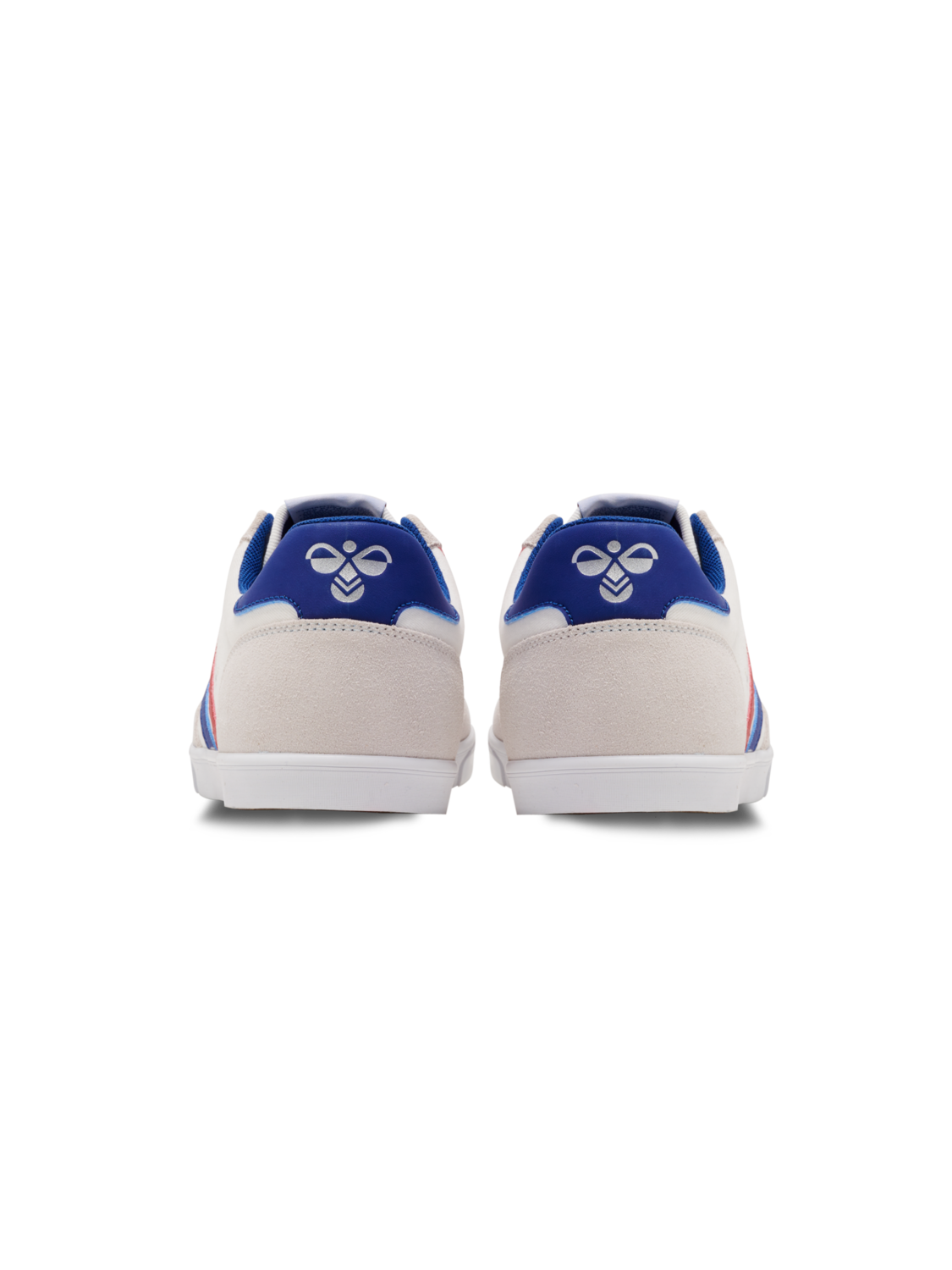 HUMMEL SLIMMER STADIL LOW, WHITE/BLUE/RED/GUM, packshot