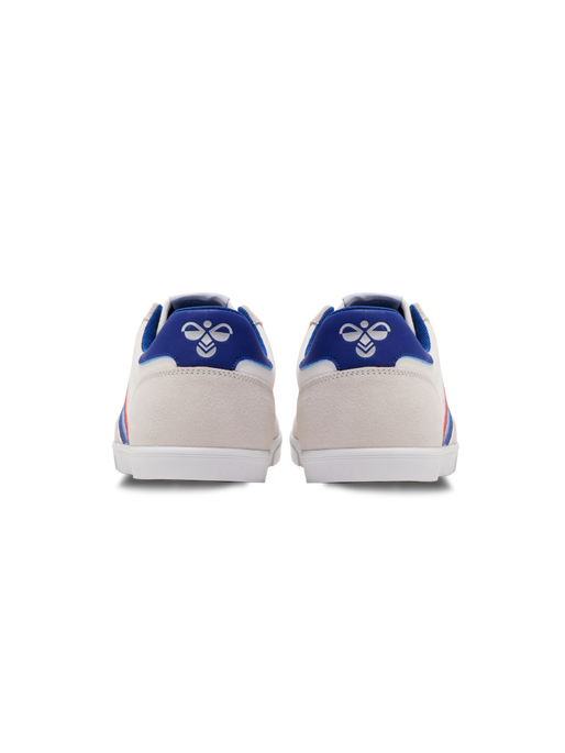 HUMMEL SLIMMER STADIL LOW, WHITE/BLUE/RED/GUM, packshot