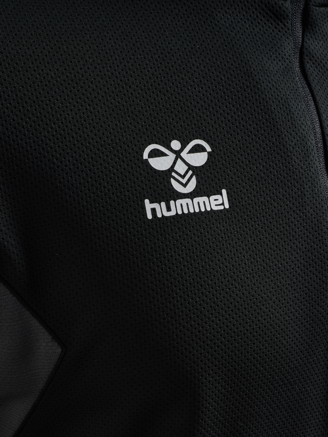 hmlAUTHENTIC HALF ZIP SWEAT, BLACK, packshot