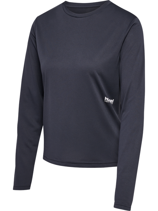 hmlPULSE WORKOUT W T-SHIRT L/S, EBONY hmlPULSE WORKOUT W T-SHIRT L/S, EBONY, packshot
