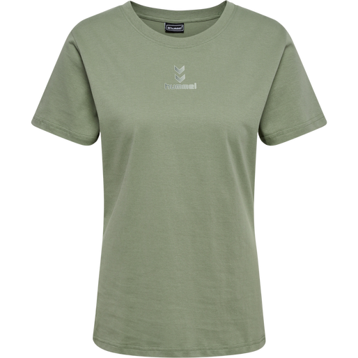 hmlACTIVE CHEVRONS CO TEE S/S WOMAN, SEA SPRAY, packshot