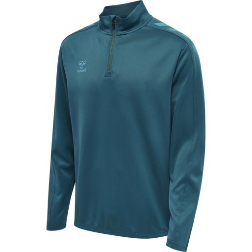 hmlCORE XK HALF ZIP POLY SWEAT, BLUE CORAL hmlCORE XK HALF ZIP POLY SWEAT, BLUE CORAL, packshot