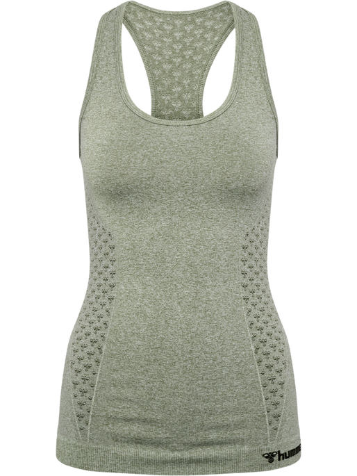hmlCI SEAMLESS TOP, SEAGRASS MELANGE, packshot