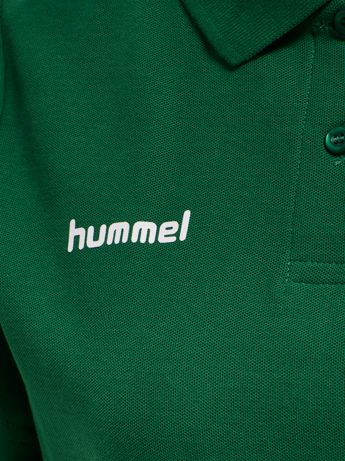 HUMMEL GO COTTON POLO WOMAN, EVERGREEN, packshot