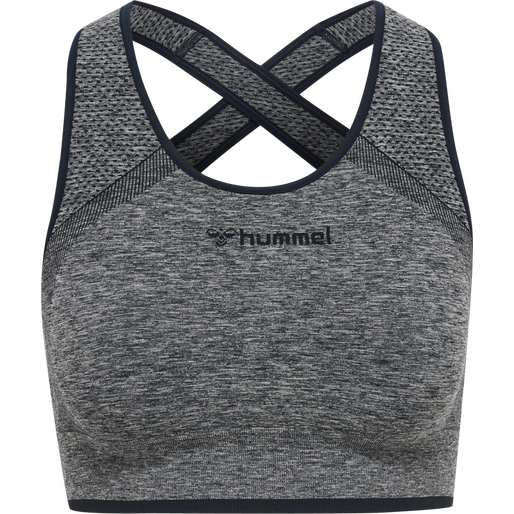hmlMT UNA SEAMLESS SPORTS TOP, BLUE NIGHTS MELANGE, packshot