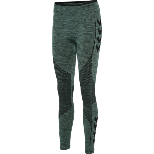 hmlMT ALY SEAMLESS HW TIGHTS, NORTH ATLANTIC/BLACK MELANGE, packshot