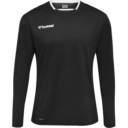 hmlAUTHENTIC KIDS POLY JERSEY L/S, BLACK/WHITE, packshot