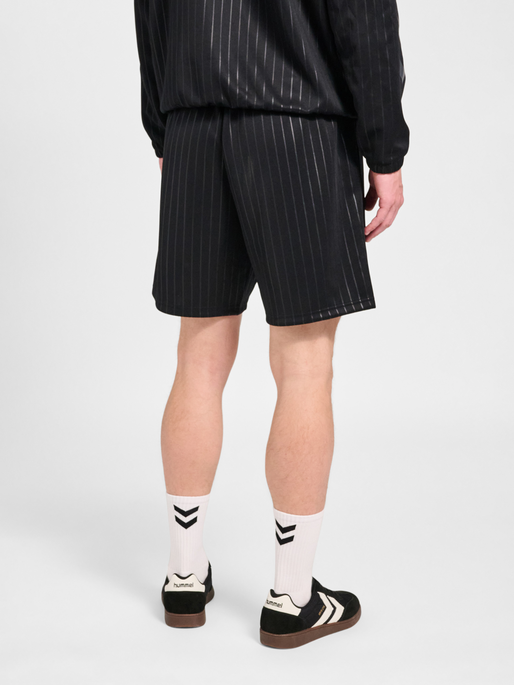 hmlSTRIPE SHORTS, BLACK, model