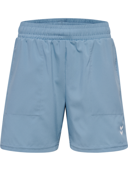 hmlJR PULSE WORKOUT SHORTS, FADED DENIM hmlJR PULSE WORKOUT SHORTS, FADED DENIM, packshot