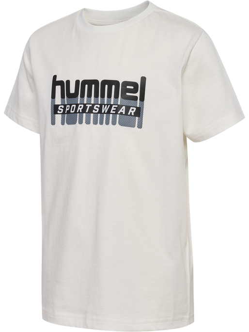 hmlTUKAS T-SHIRT S/S, MARSHMALLOW, packshot