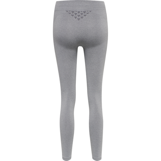 hmlCI SEAMLESS MID WAIST TIGHTS, GREY MELANGE, packshot