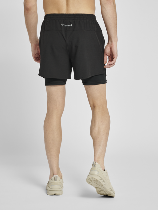 hmlCOLTON 2 IN 1 SHORTS, BLACK, model