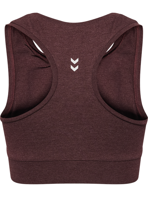 hmlPULSE LOGO LIGHT SUPPORT BRA, FUDGE MELANGE hmlPULSE LOGO LIGHT SUPPORT BRA, FUDGE MELANGE, packshot