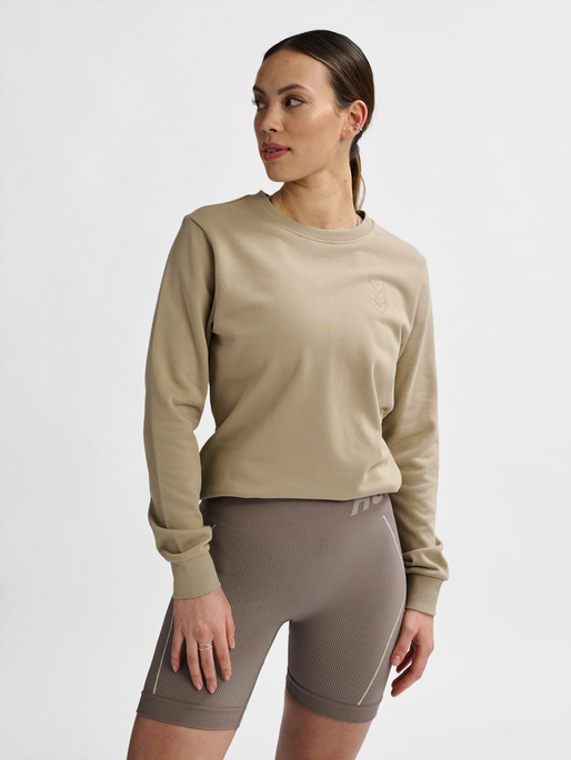 hmlACTIVE SWEATSHIRT WOMAN, CROCKERY, model