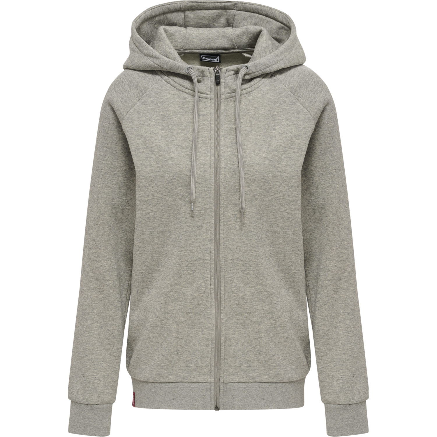 hmlRED CLASSIC ZIP HOODIE WOMAN, GREY MELANGE, packshot