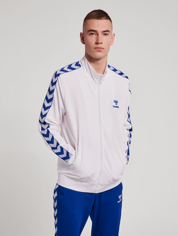 hmlNATHAN 2.0 ZIP JACKET, WHITE, model