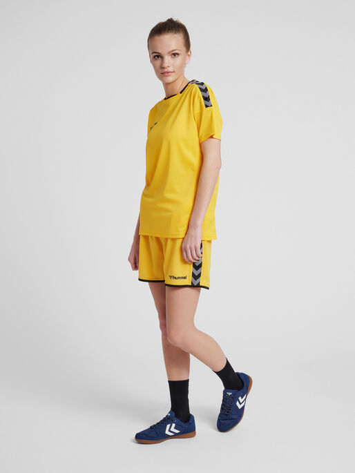hmlAUTHENTIC POLY SHORTS WOMAN, SPORTS YELLOW, model