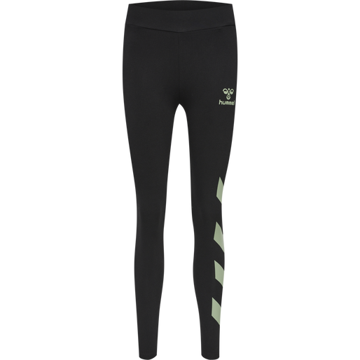 hmlSOMMER TIGHTS, BLACK/BASIL, packshot