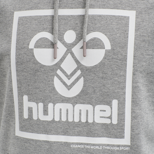 hmlISAM HOODIE, GREY MELANGE, packshot