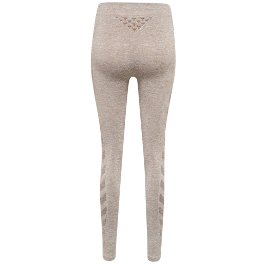 hmlCI SEAMLESS MID WAIST TIGHTS, DRIFTWOOD MELANGE, packshot