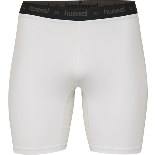 HUMMEL FIRST PERFORMANCE TIGHT SHORTS, WHITE HUMMEL FIRST PERFORMANCE TIGHT SHORTS, WHITE, packshot