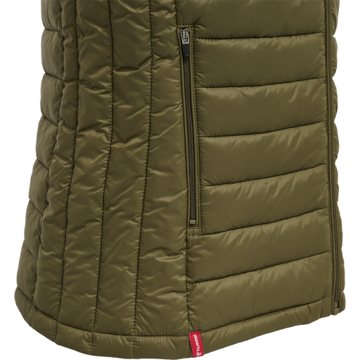 hmlRED QUILTED WAISTCOAT WOMAN, DARK OLIVE, packshot