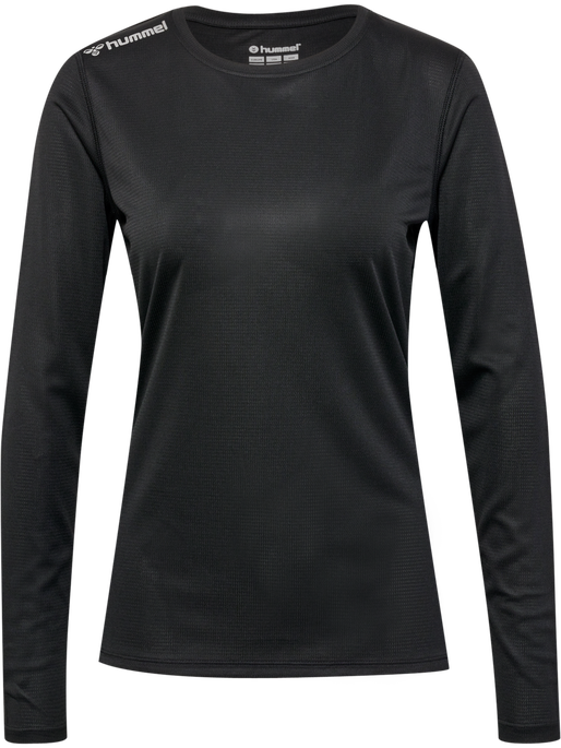 hmlRUN JERSEY L/S WOMAN, BLACK, packshot