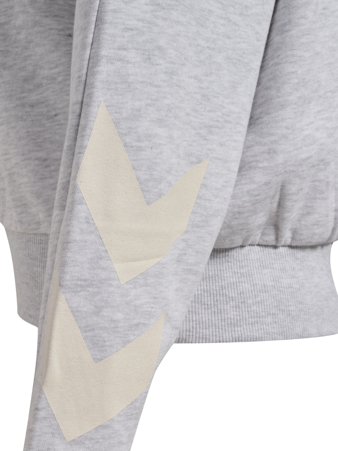 hmlI-D ZIP POLO SWEATSHIRT, LIGHT GREY MELANGE, packshot