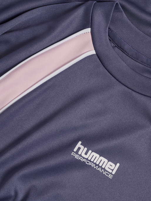 hmlJR GOAL PIPING T-SHIRT S/S, HERON hmlJR GOAL PIPING T-SHIRT S/S, HERON, packshot