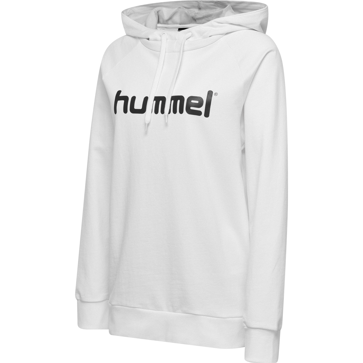HMLGO COTTON LOGO HOODIE WOMAN, WHITE, packshot