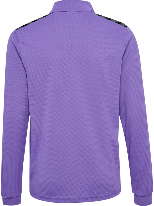 hmlAUTHENTIC HALF ZIP SWEAT KIDS, DAHLIA PURPLE/ASPHALT, packshot