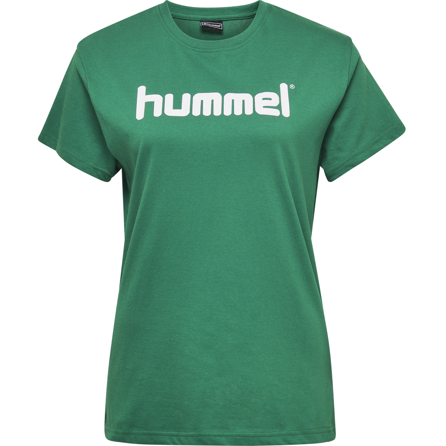 HMLGO COTTON LOGO T-SHIRT WOMAN S/S, EVERGREEN, packshot