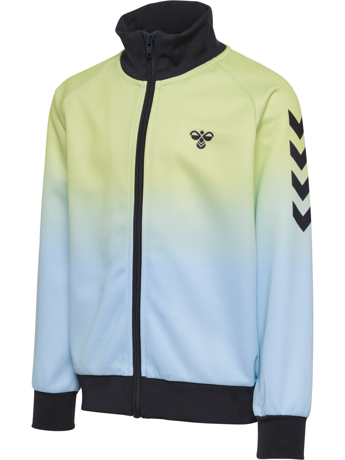 hmlJR GRADIENT TRACK SUIT, SHADOW LIME/BLACK, packshot