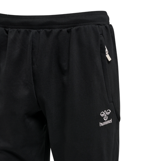 hmlMOVE GRID COTTON PANTS, BLACK, packshot