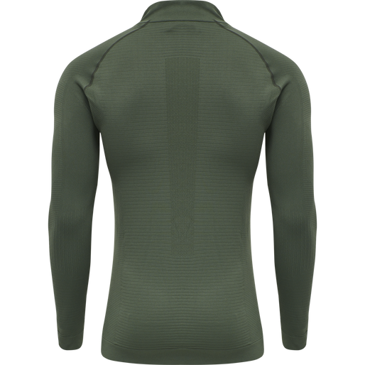 hmlSTROKE SEAMLESS HALF ZIP, THYME, packshot