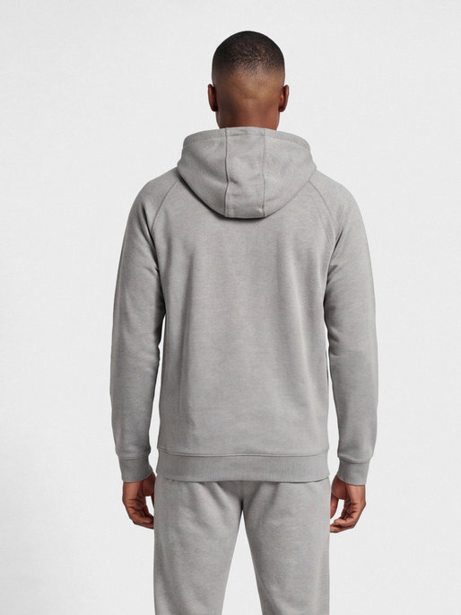 hmlRED CLASSIC ZIP HOODIE, GREY MELANGE, model