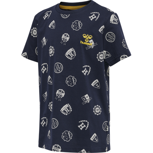 hmlART T-SHIRT S/S, BLACK IRIS, packshot