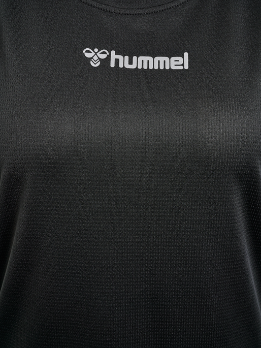 hmlRUN SINGLET S/L WOMAN, BLACK, packshot
