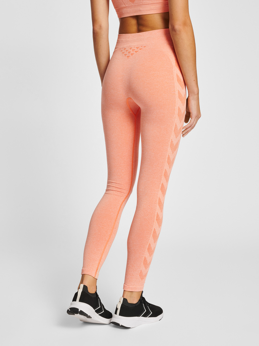 hmlCI SEAMLESS MID WAIST TIGHTS, CANYON SUNSET MELANGE, model