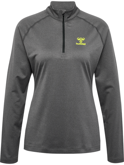 hmlSPRINT HALF ZIP WOMAN, FORGED IRON MELANGE, packshot