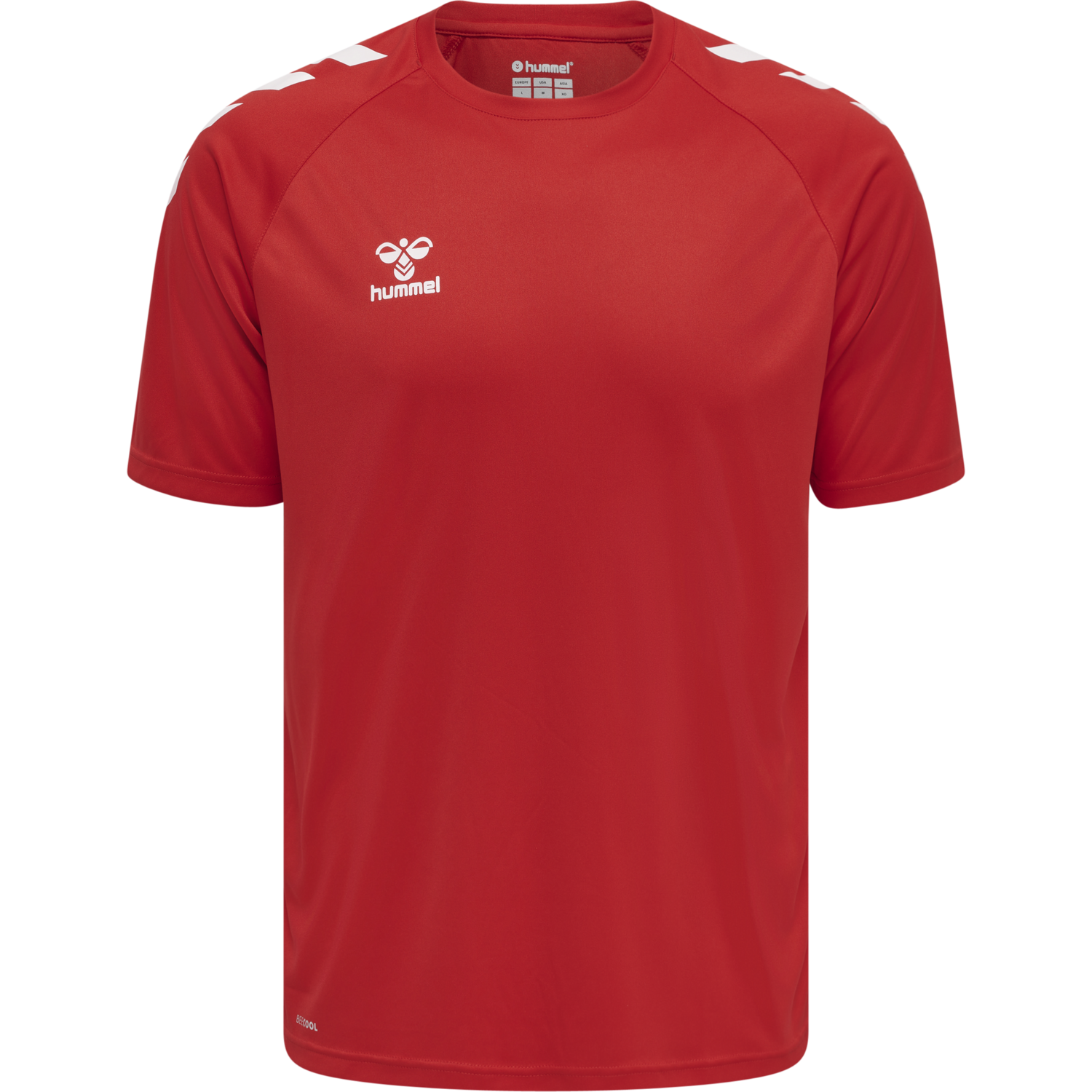 hmlCORE XK CORE POLY T-SHIRT S/S, TRUE RED, packshot
