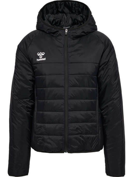hmlGO QUILTED HOOD JACKET WOMAN, BLACK, packshot
