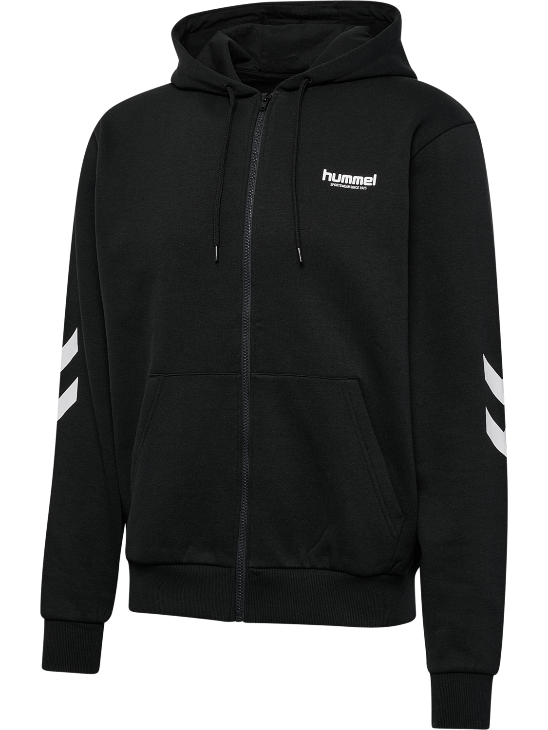 hmlLEGACY 2.0 ZIP HOODIE, BLACK, packshot